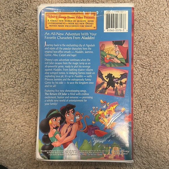 Walt Disney The Return of Jafar VHS Tape - Picture 2 of 2